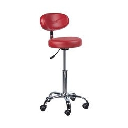 BEAUTY SYSTEM Taboret kosmetyczny z opar. BD-9934 czerwony